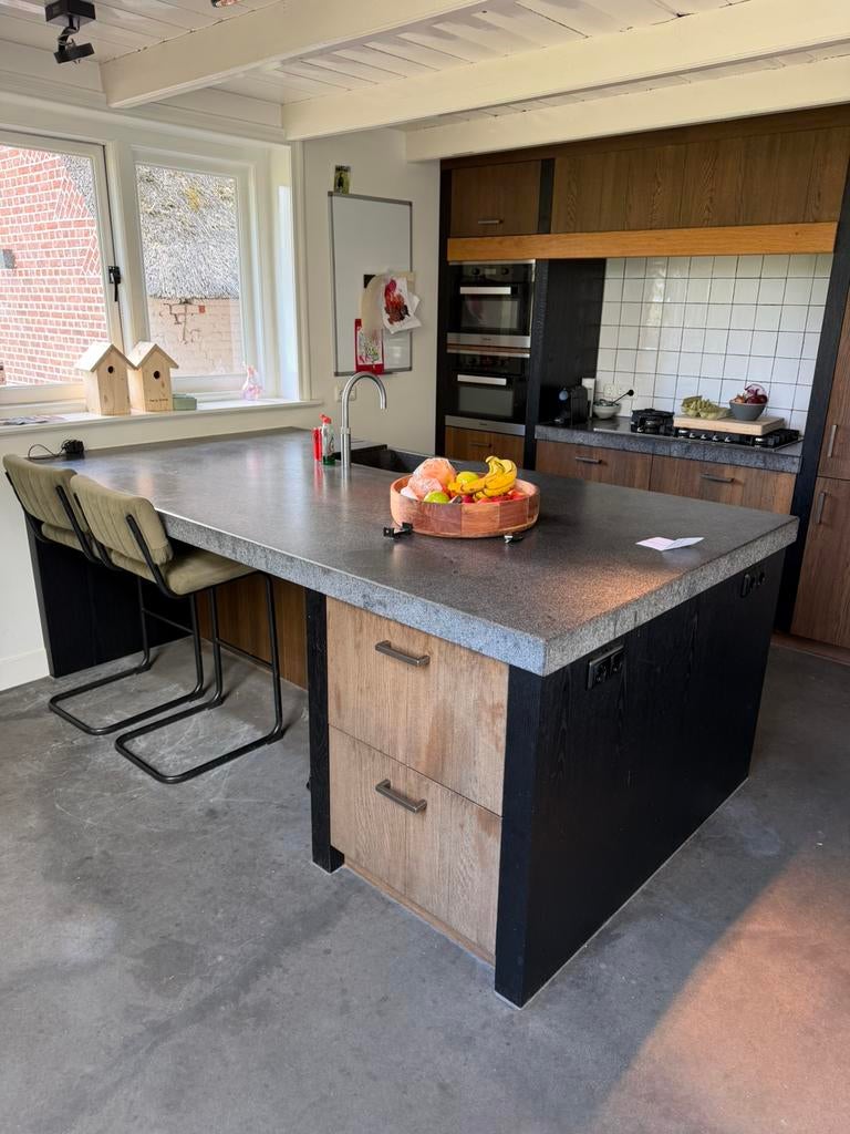 Exclusieve handgemaakte keuken compleet! Quooker + MIELE !!, Ophalen of Verzenden, Zo goed als nieuw, Graniet of Steen