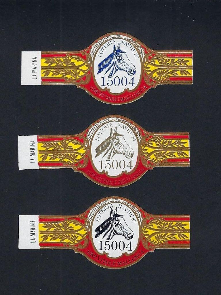 MARCA LA MARINA, LOTERIA NAVIDAD 1987 G.V. MALLORCA, Verzenden, Nieuw, Sigarenbandjes