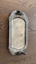 Verzilverde schaal, Ophalen of Verzenden, Gebruikt, Rond, Metaal