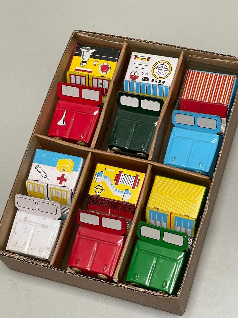 Set van 6 blikken Jeeps Jaren 50/60, Antiek en Kunst, Antiek | Speelgoed, Ophalen of Verzenden