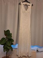 Elegante kanten trouwjurk met open rug, Trouwjurk, Wit, Ophalen of Verzenden, Onbekend