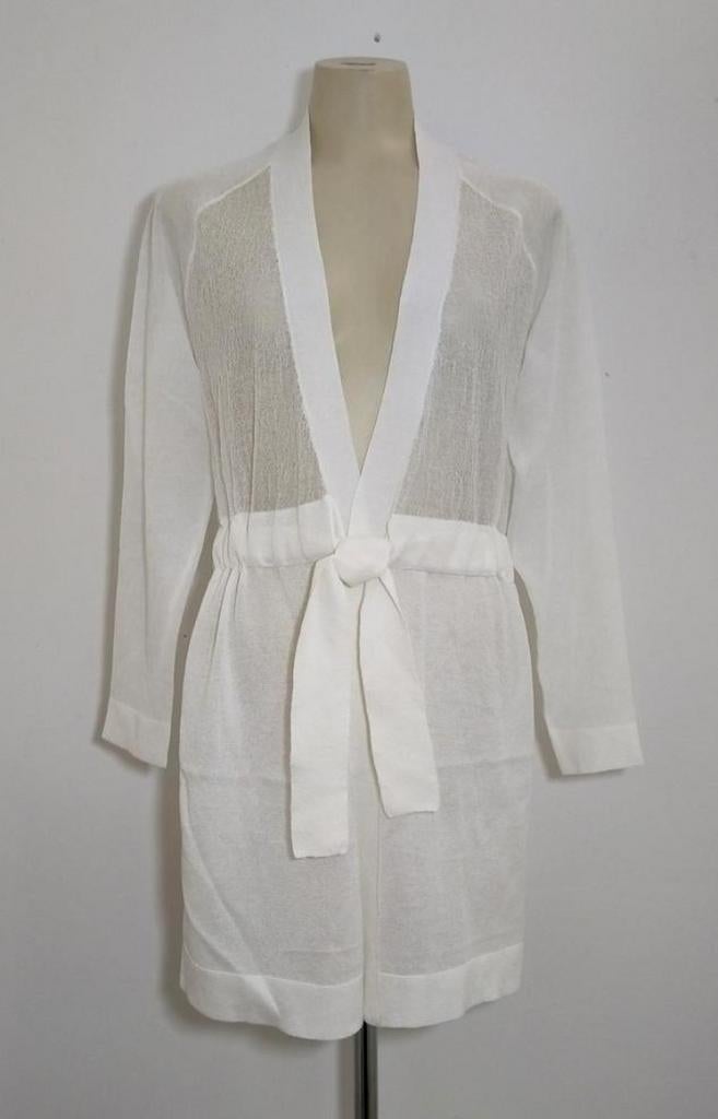 Off white sheer vest met bindceintuur van Mart Visser, Verzenden, Nieuw, Maat 36 (S), Wit