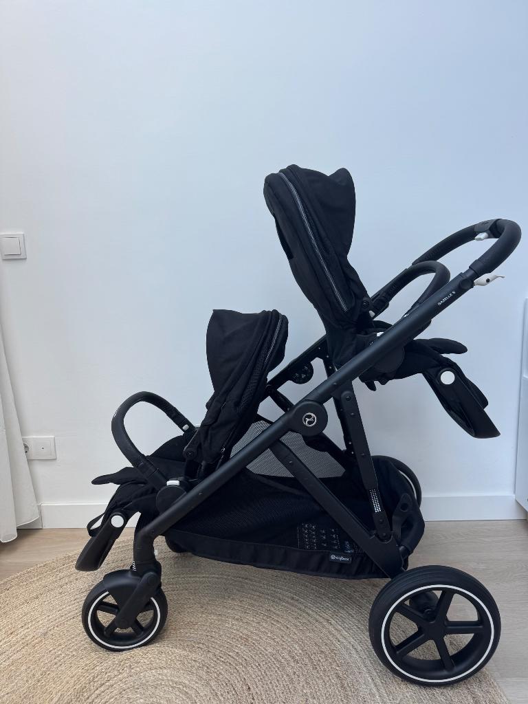 Duo kinderwagen Cybex Gazelle S Moon Black/Black, Kinderen en Baby's, Kinderwagens en Combinaties, Duowagen, Zo goed als nieuw