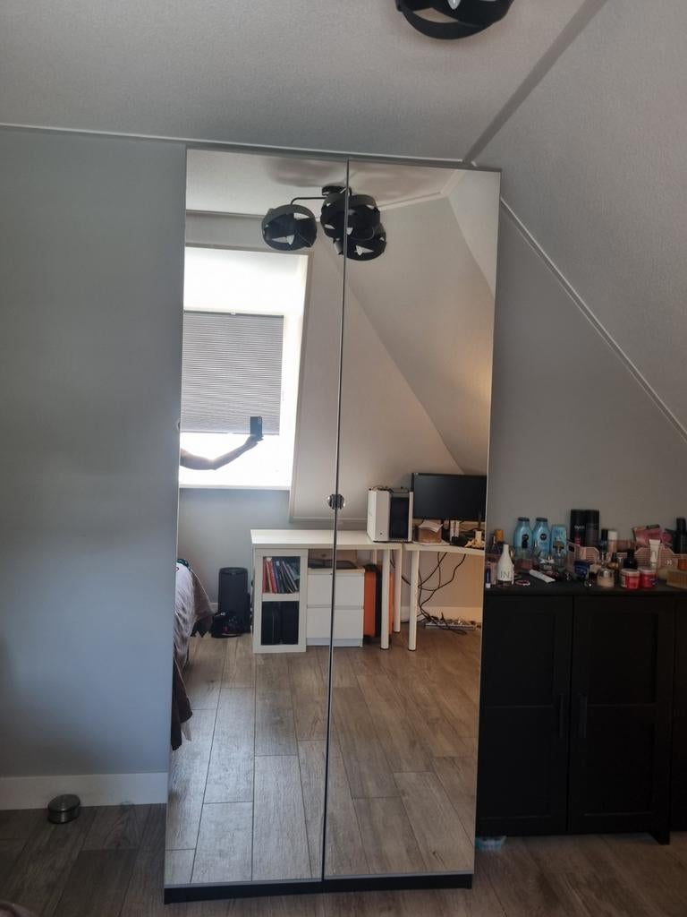 Ikea Pax Kast met spiegeldeuren - 236x100cm, Gebruikt, 200 cm of meer, 50 tot 100 cm, 50 tot 75 cm