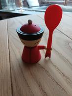 Alessi Mr. Chin zoutvaatje met lepel, rood, Ophalen of Verzenden, Zo goed als nieuw