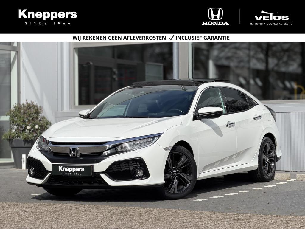 Honda Civic 1.5 i-VTEC Prestige | GEEN AFLEVERKOSTEN | Schui, Auto's, 12 maanden, Wit, Leder, Adaptive Cruise Control