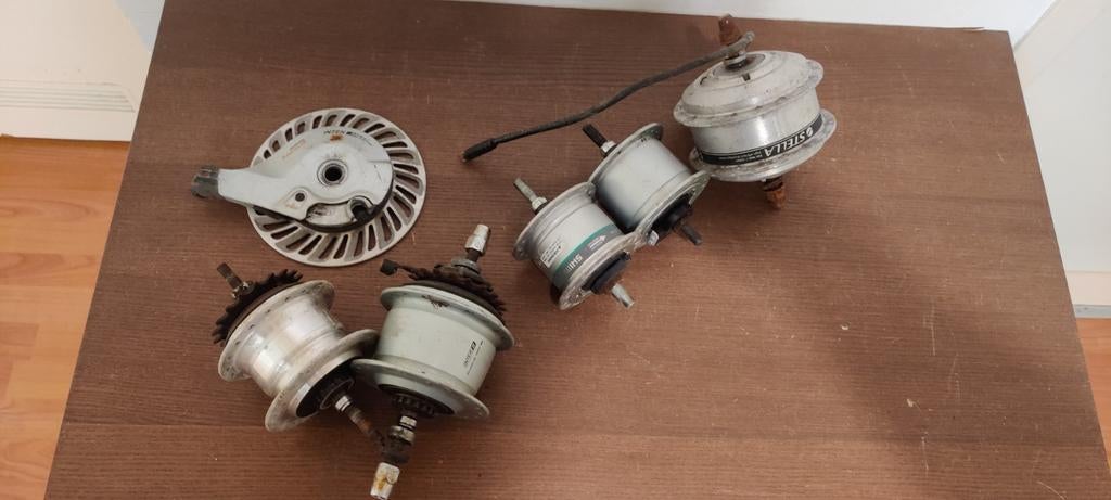 Verschillende naven Shimano Nexus dynamo 8 en 7 speed, Overige merken, Minder dan 10 versnellingen, Gebruikt, Aluminium