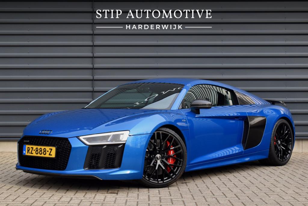 Audi R8 5.2 V10 FSI Quattro Plus 610pk | Carbon | Keramisch, Automaat, 5204 cc, Blauw, Leder