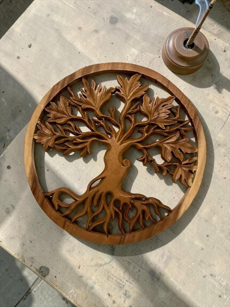 Levensboom, handgemaakt van hout 60 cm, Oosters, Verzenden, Hout, Info@luxuryforless.nl