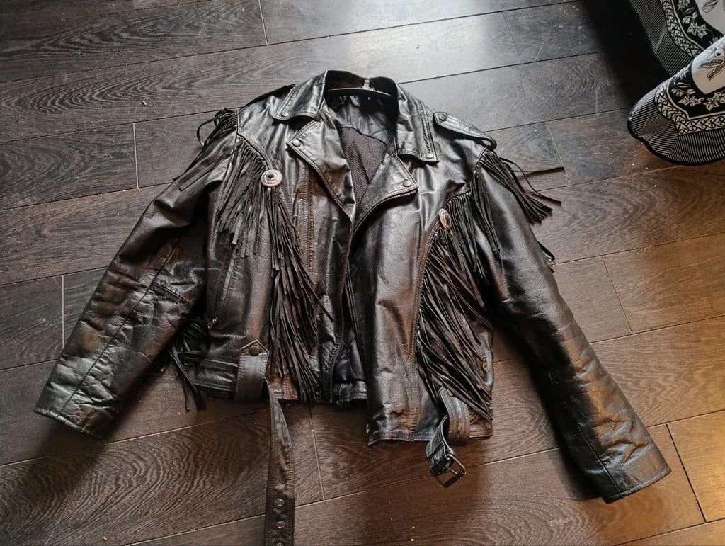 Leren motor jas maat l, Motoren, Ophalen of Verzenden, Tweedehands, Jas | leer