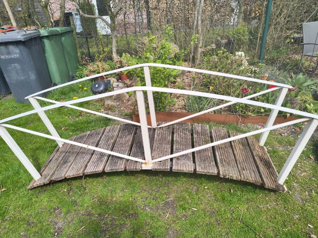 Degelijke vijverbrug - opknapproject (60x206 cm), Ophalen, Gebruikt