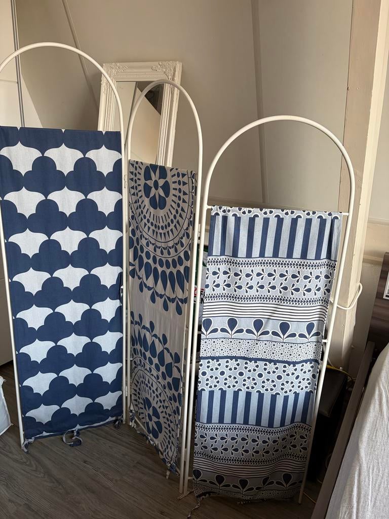 Decoratief Kamerscherm met Drie Panelen, Ophalen of Verzenden, Gebruikt