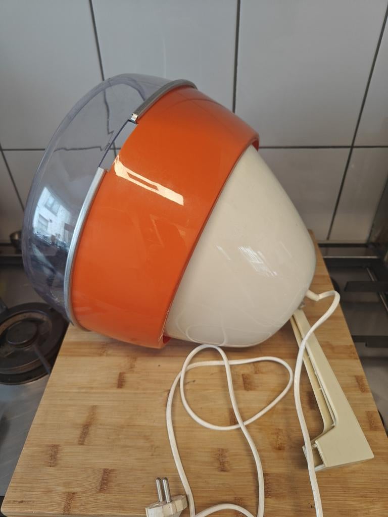 Vintage Droogkap - Oranje en Wit, Ophalen of Verzenden