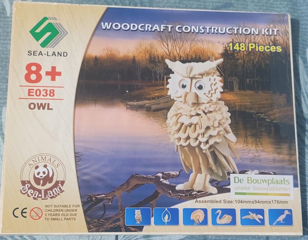 Woodcraft bouwpakket uil nieuw, Ophalen of Verzenden, Nieuw, Knutselwerk