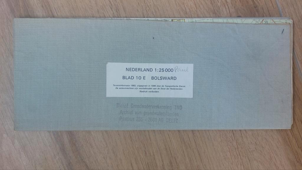 10E Bolsward Witmarsum Wommels Stafkaart uit 1986, Boeken, Topografische Dienst Nederland, Ophalen of Verzenden, 1800 tot 2000