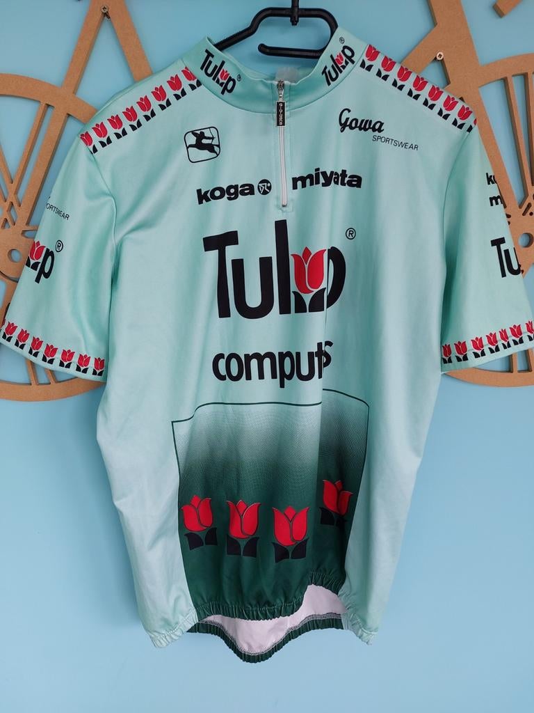 WIELERSHIRT TULIP COMPUTERS van der Poel, Fietsen en Brommers, Fietsaccessoires | Fietskleding, Ophalen of Verzenden, XL, Bovenkleding
