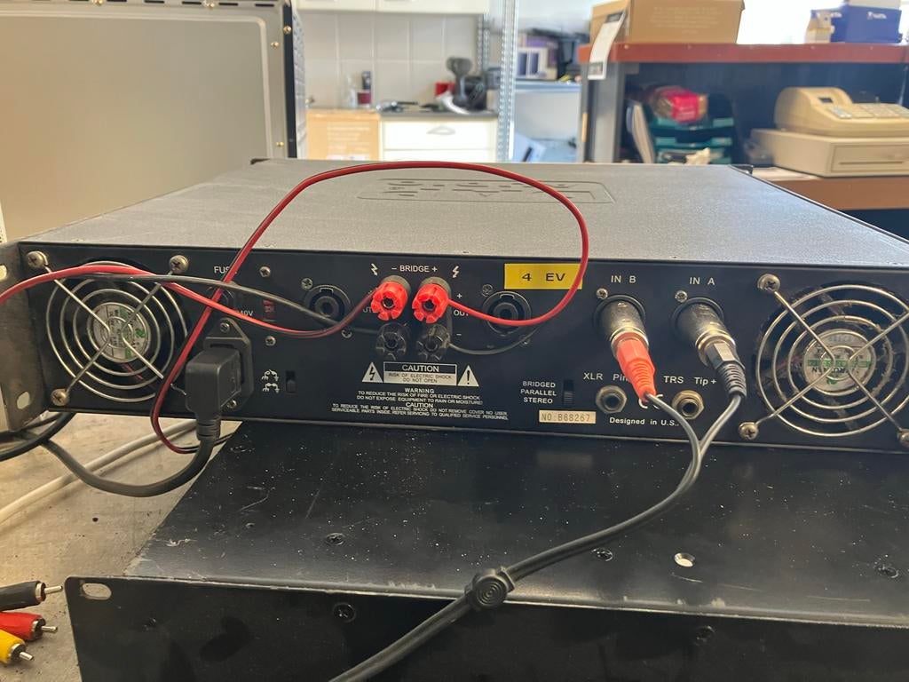 DAP Audio Palladium 1200 Versterker met nieuwe potmeters, Gebruikt, 120 watt of meer, Stereo, Ophalen