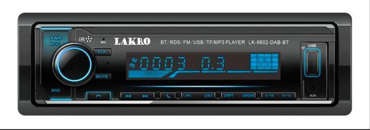 Lakro autoradio ( LK-9802-DAB-BT ) bluetooth, Auto diversen, Autoradio's, Nieuw, Ophalen of Verzenden