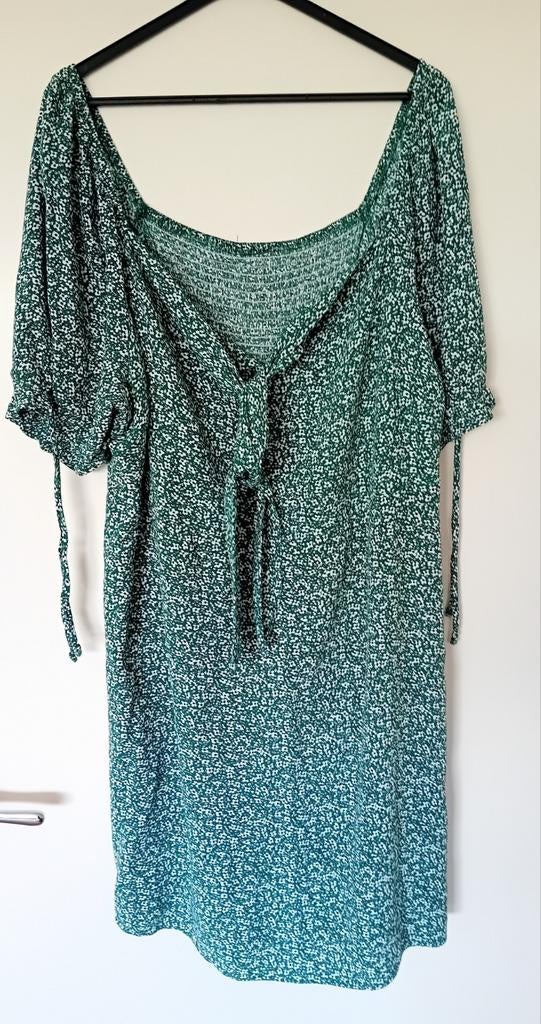 Groene jurk maat 48/50 MS mode zonder label, Kleding | Dames, Grote Maten, Zo goed als nieuw, Jurk, Groen, Ophalen of Verzenden