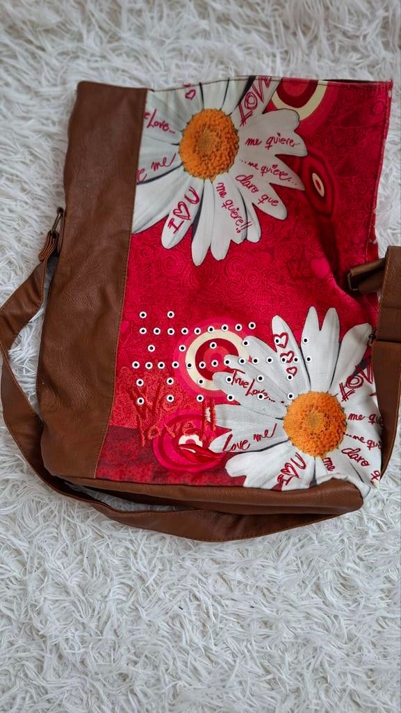 Desigual schoudertas met bloemenprint, Sieraden, Tassen en Uiterlijk, Ophalen of Verzenden