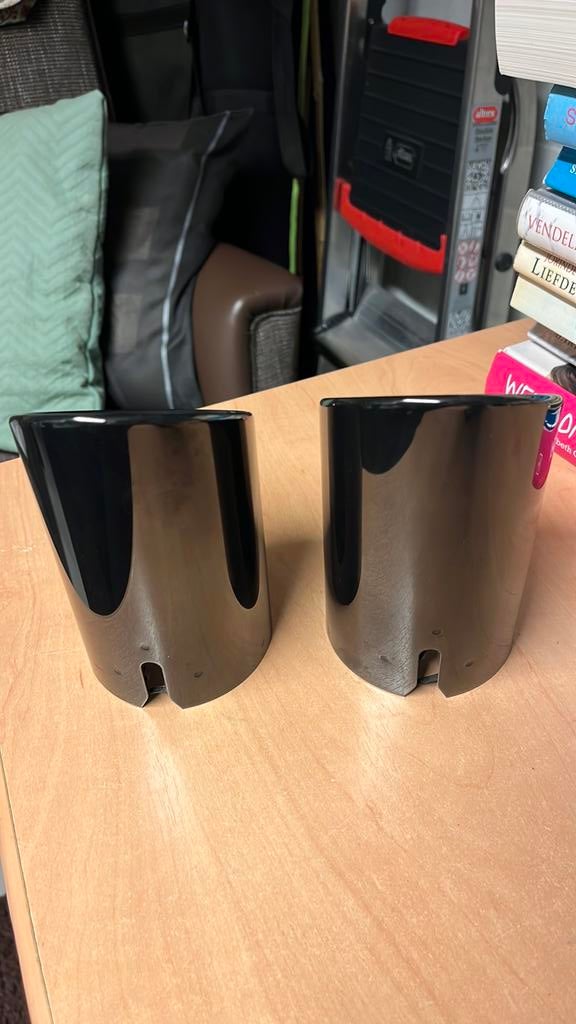 Te koop originele Bmw uitlaatstukken zwart chrome, Auto-onderdelen, Uitlaatsystemen, Ophalen of Verzenden, BMW