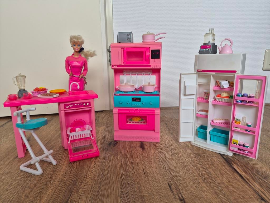 Barbie Keuken Speelset met Accessoires, Ophalen, Gebruikt, Meisje