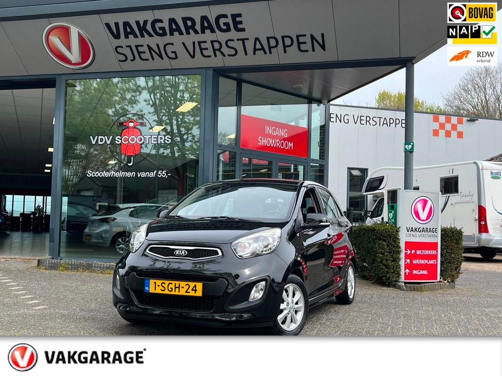 Kia Picanto 1.0 CVVT ISG Plus Pack rijklaar !, Auto's, Euro 5, Stof, Gebruikt, Zwart