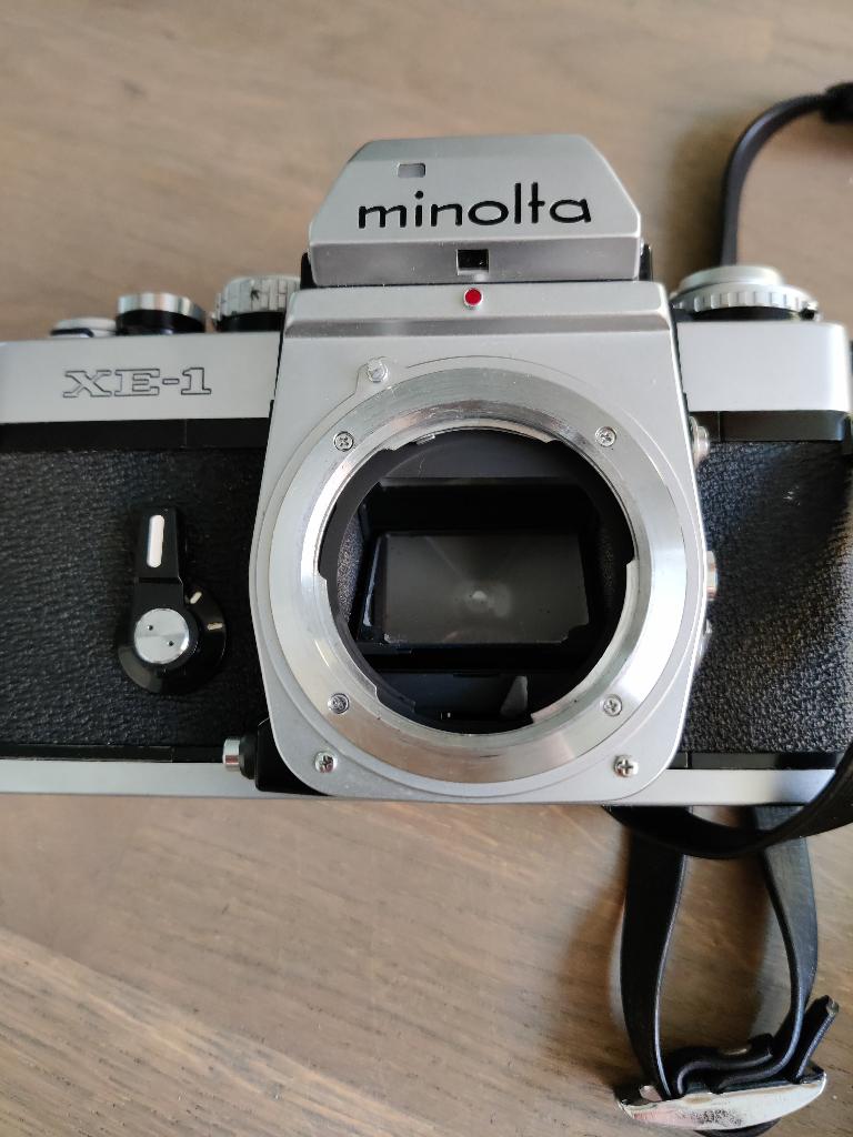 Minolta xe1 met mc 24mm 2.8 lens, Verzenden, Zo goed als nieuw, Spiegelreflex, Minolta