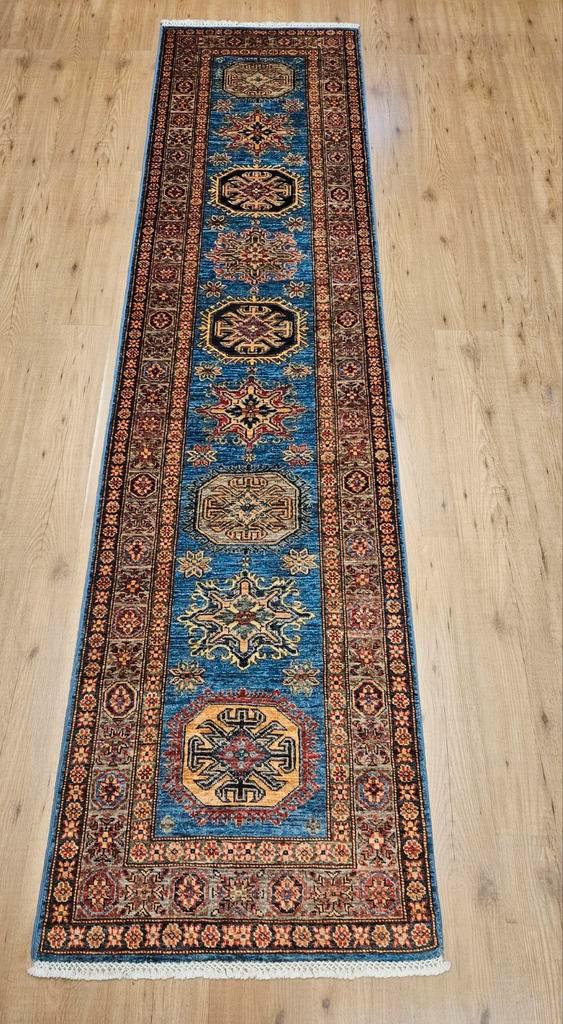 Handgeknoopt oosters wollen tapijt loper kazak super 315x80, Huis en Inrichting, Stoffering | Tapijten en Kleden, Nieuw, 50 tot 100 cm