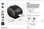 Nieuw in doos  labelprinter Bluetooth USB 300DPI Vevor, Ophalen, Nieuw, Etiket, Vevor