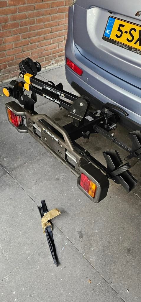 Spinder fietsendrager voor 2 elektrische fietsen, Ophalen, Trekhaakdrager