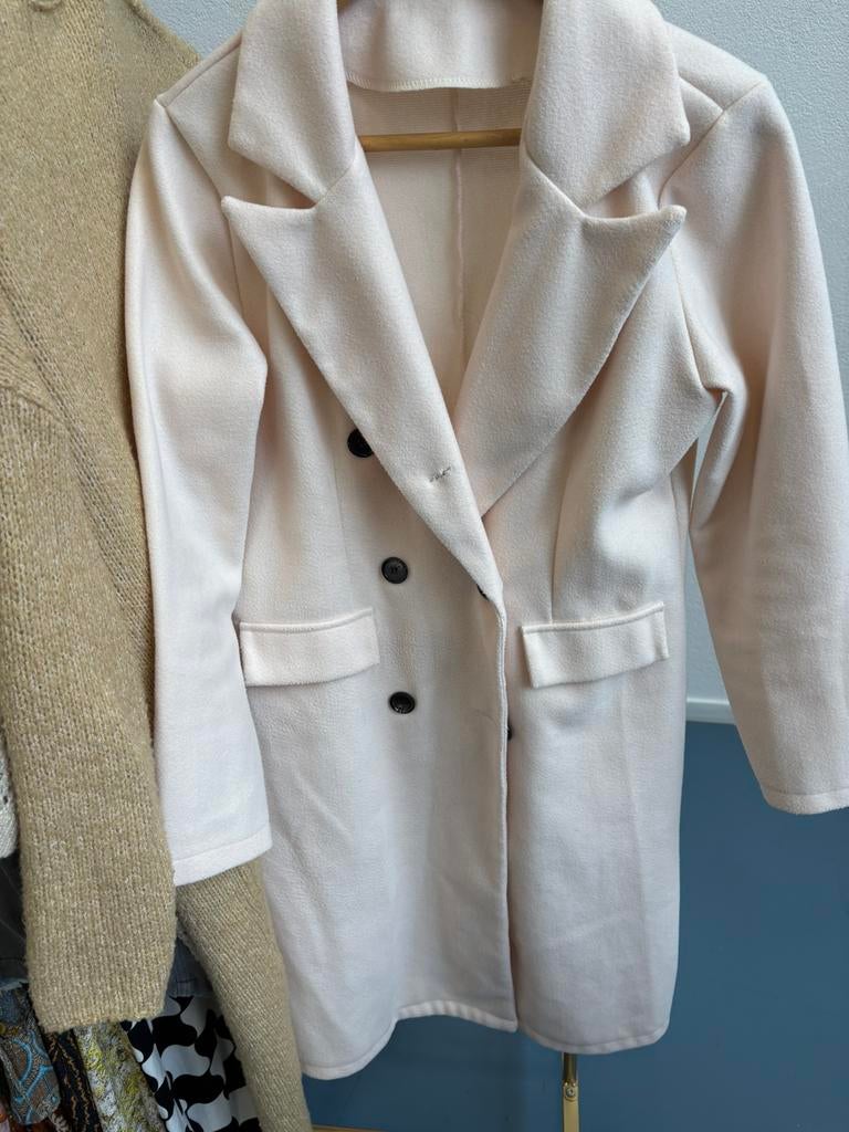 Ecru tussen jas, Ophalen of Verzenden, Zo goed als nieuw, Maat 38/40 (M), Beige