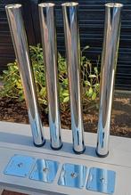 Tafelpoten chroom nieuw., Huis en Inrichting, Ophalen, Minder dan 50 cm, 50 tot 100 cm, Rond