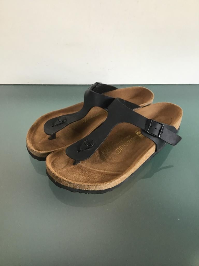 Birkenstock 40 | Gizeh zwarte slippers | Gratis verzenden, Kleding | Dames, Schoenen, Slippers, Verzenden, Zwart, Zo goed als nieuw