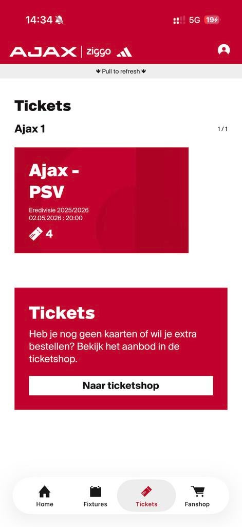 AJAX - PSV | 2 tickets naast elkaar met loungetoegang, Tickets en Kaartjes, Twee personen, Februari