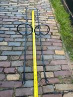 Zwarte ijzeren plantenhangers voor aan de muur (2 stuks), Ophalen of Verzenden, Gebruikt, IJzer, Overige typen