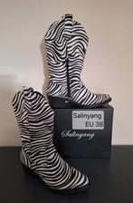 Salinyang zwart witte zebra cowboy boots / laarzen 38, Kleding | Dames, Schoenen, Hoge laarzen, Salinyang, Zwart, Nieuw