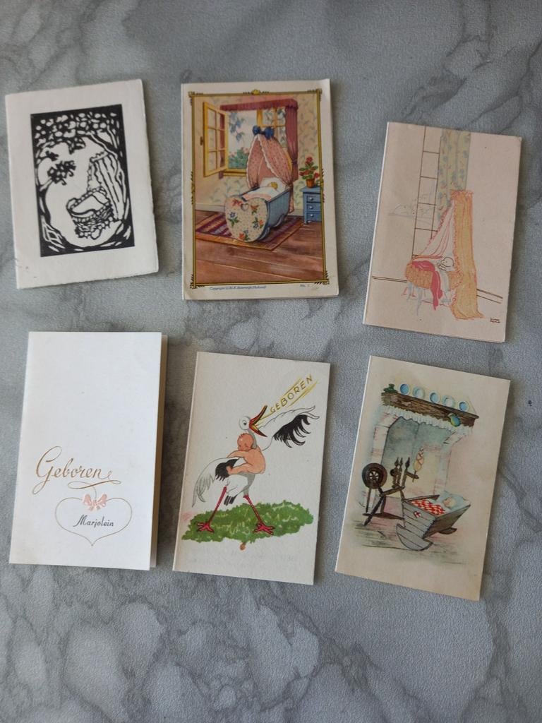 Geboorten kaartjes., Verzamelen, Ophalen of Verzenden, Voor 1970