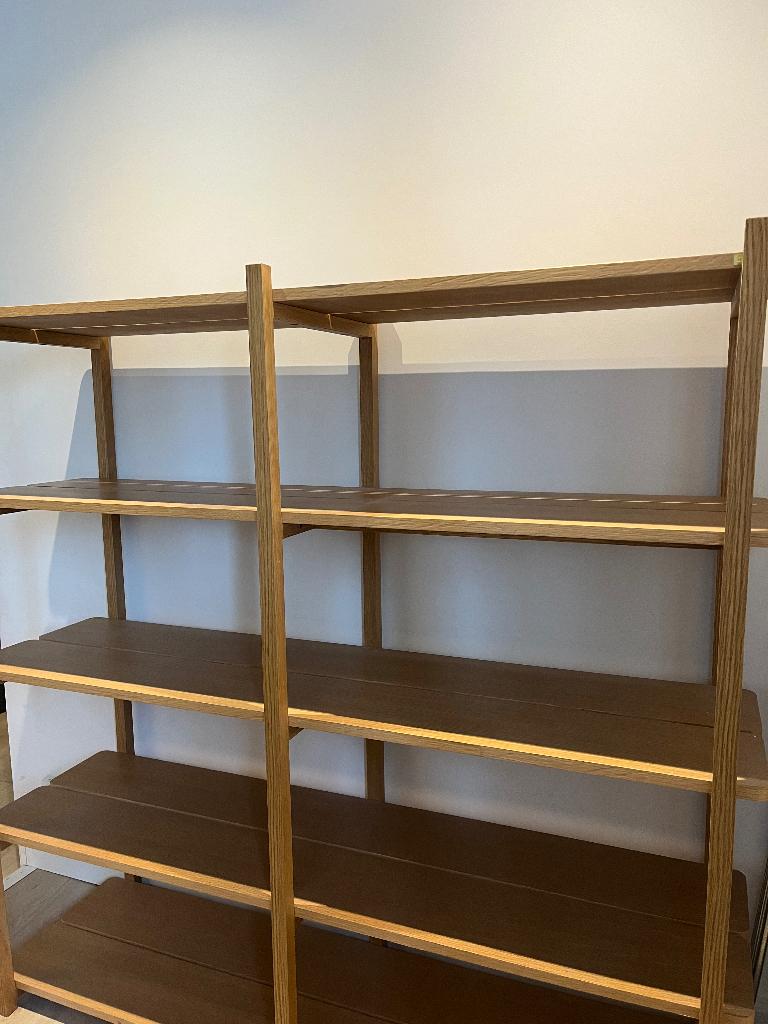 Hübsch Eiken Boekenkast | Deens Design, Met plank(en), 100 tot 150 cm, Eikenhout, Zo goed als nieuw