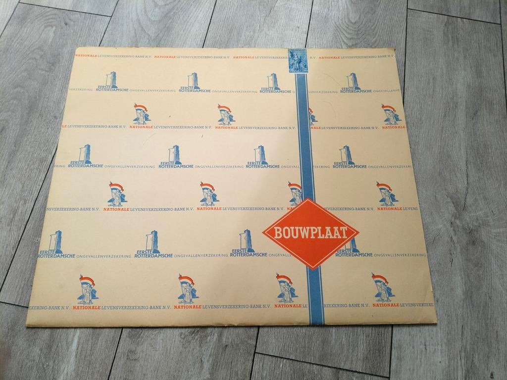 Bouwplaat eerste Rotterdamsche ongevallenverzekering, Verzamelen, Merken en Reclamevoorwerpen, Verzenden, Zo goed als nieuw, Gebruiksvoorwerp