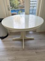 Ikea tafel, wit, rond diameter 108 cm, Gebruikt, 100 tot 150 cm, Vier personen, Ovaal