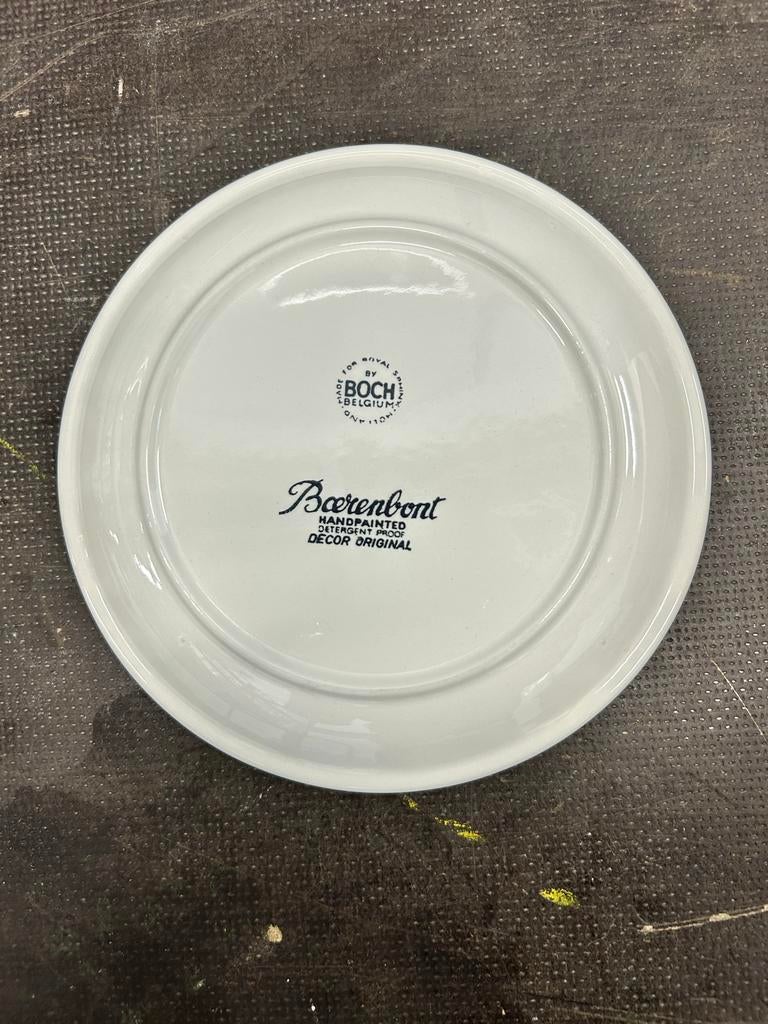 Boerenbont Gebaksbordje 1981 met tekst, Huis en Inrichting, Keuken | Servies, Div, Ophalen of Verzenden, Zo goed als nieuw, Div