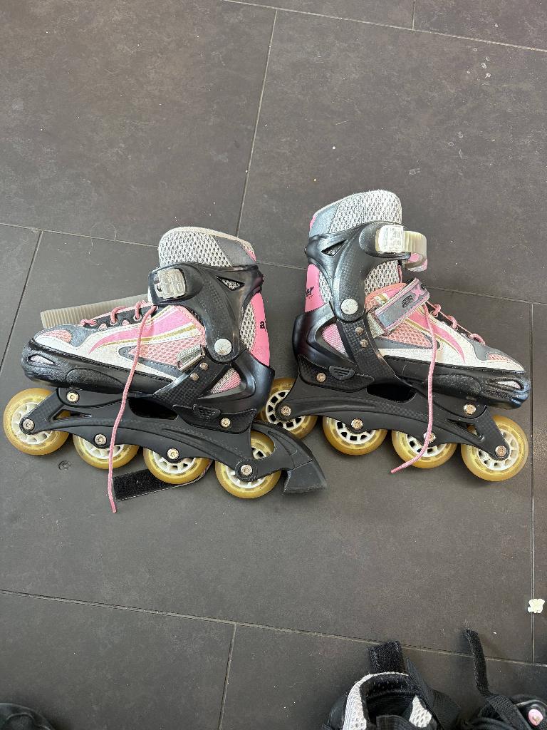 Roller skates aXer sport maat 34-37 incl. set beschermers, Overige merken, Kinderen, Ophalen of Verzenden, Zo goed als nieuw