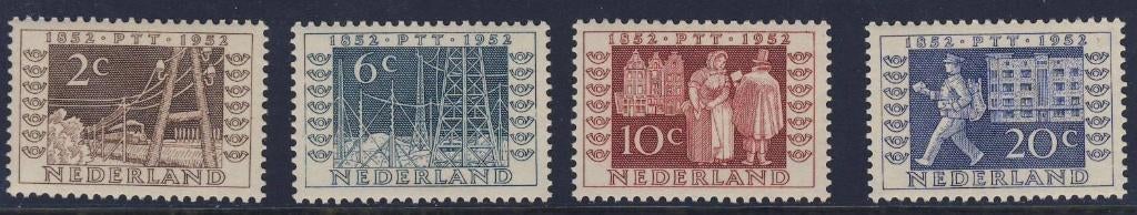 Ongebruikt, ITEP-zegels 1952 NVPH 592/595, Postzegels en Munten, Postzegels | Nederland, Verzenden, Na 1940, Postfris