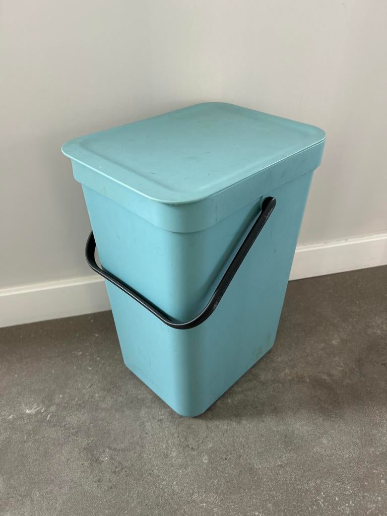 Brabantia Afvalemmer/Compostbak - Lichtblauw, Huis en Inrichting, Woonaccessoires | Prullenbakken, Zo goed als nieuw, Kunststof