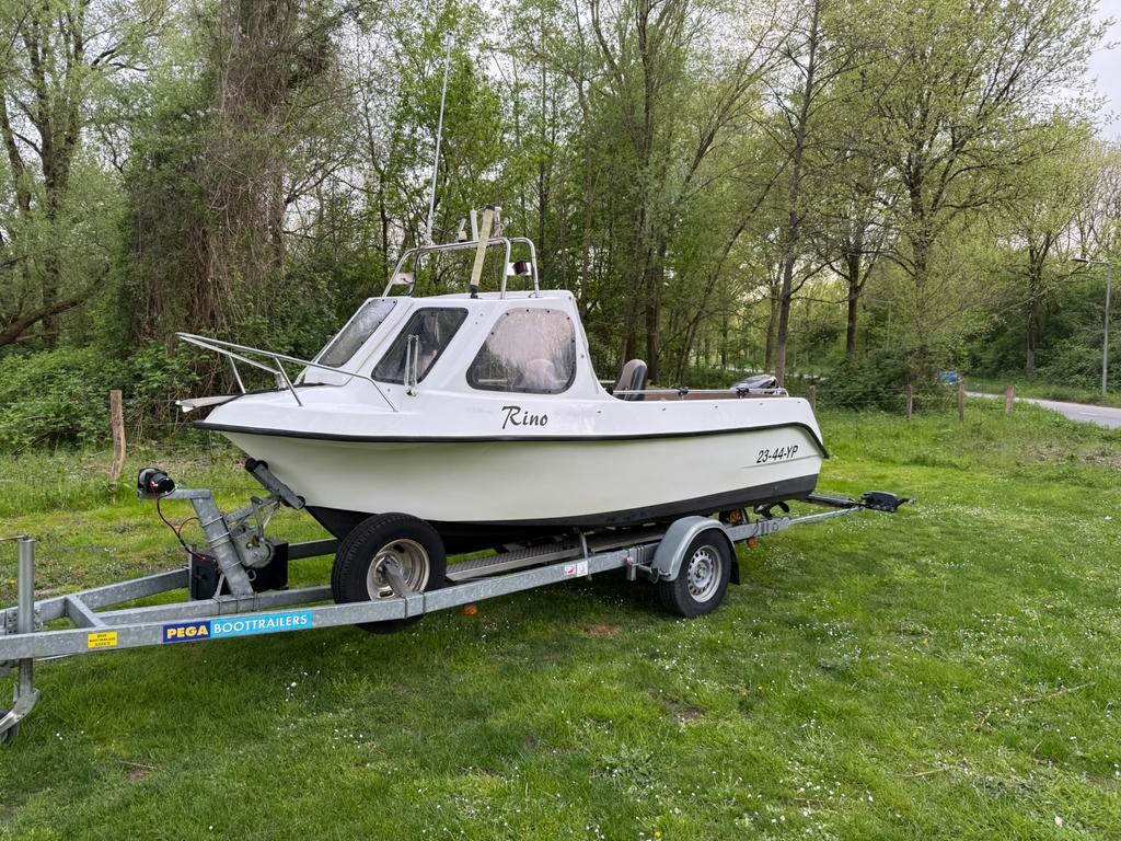 Predator 165 Visboot Suzuki 70 pk 4 takt Pega 1500 kg Traile, Gebruikt, Ophalen, 70 pk of meer, 3 tot 6 meter