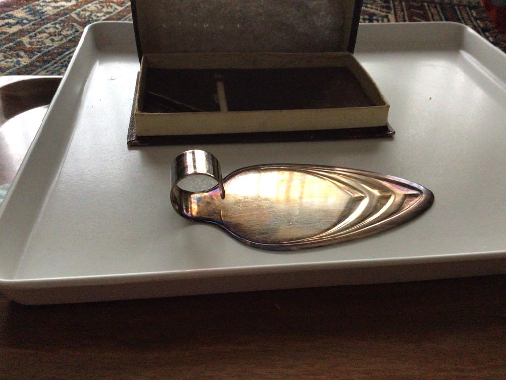 Zilveren taartschep in doos - uit erfenis, Antiek en Kunst, Antiek | Goud en Zilver, Ophalen of Verzenden, Zilver