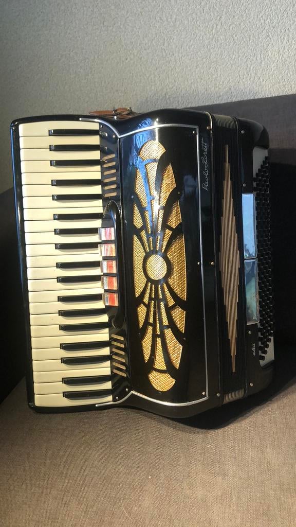 Accordeon Italië paolo loretti 120 B, Overige merken, Gebruikt, Met koffer, 120-bas
