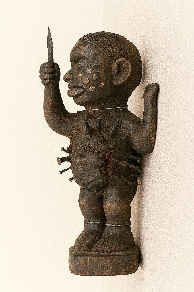 Nkisi Nkondi krachtfiguur – Bakongo – Congo, Ophalen of Verzenden