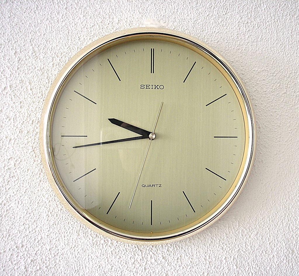 Seiko Wandklok, Quartz, vintage, Ophalen of Verzenden, Gebruikt, Wandklok